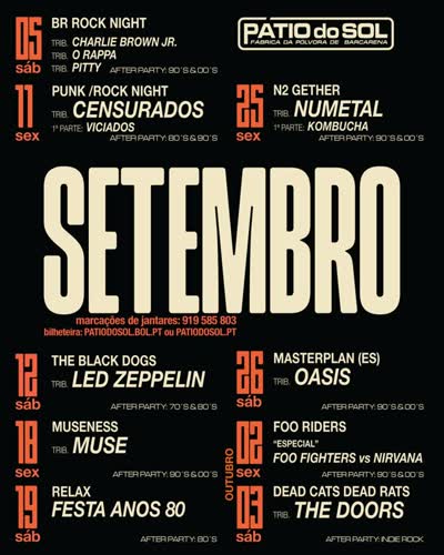 Segunda temporada no Pátio do Sol: Concertos e After Parties