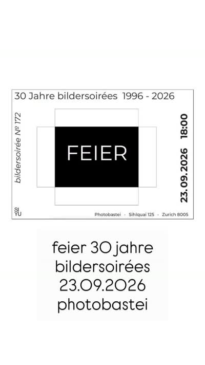 30 Jahre bildersoirées 1996 - 2026