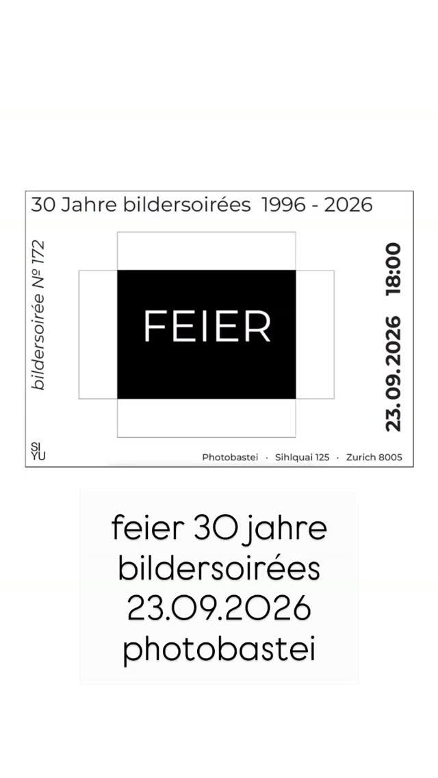 30 Jahre bildersoirées 1996 - 2026