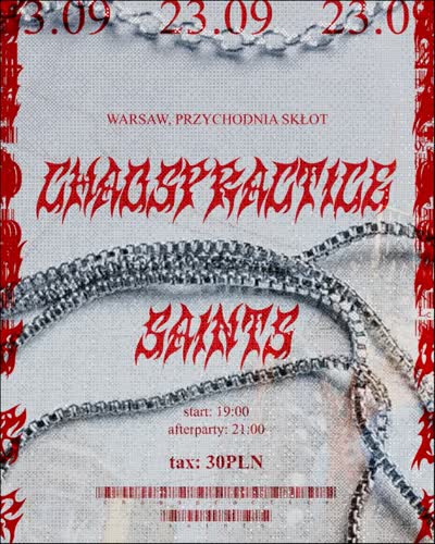 @chaospractice x @saintsgoescrazy x secret guest