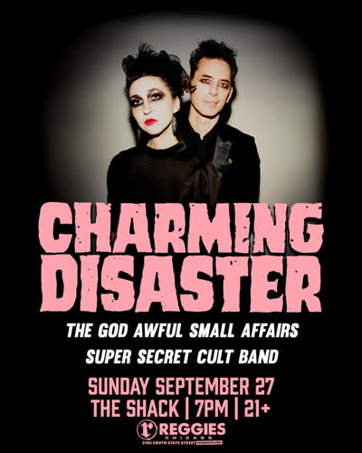 Goth-folk duo @charmingdisasterband take over the Shack on September 27th with @thegodawfulsmallaffairs and @supersecretcultband!