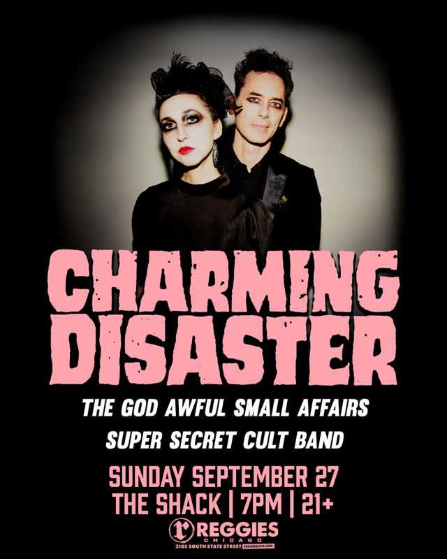 Goth-folk duo @charmingdisasterband take over the Shack on September 27th with @thegodawfulsmallaffairs and @supersecretcultband!