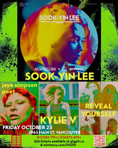 HEY, VANCOUVER! I’m coming home to play FRI. OCT. 23 on an EPIC bill that reunites fab friendz @kylievmusic , poet @jaye_simpson  @revealyourselfband .(Among Vancouver's finest!)