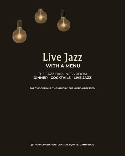 Live jazz with a menu