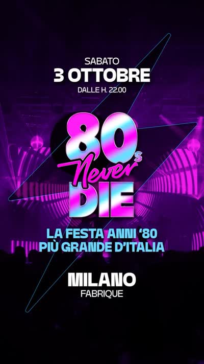 Il nostro nuovo tour ripartirà di Milano: pronti a tornare di nuovo nei coloratissimi anni ‘80?