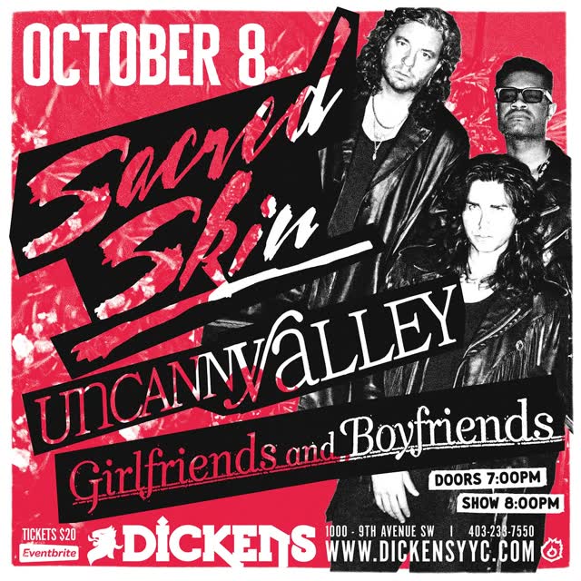 JUST ANNOUNCED: LA’s incredible synth-drenched darkwave act @_sacredskin_ will play Dickens on Thursday, October 8 alongside @uncanny.valley_ and @girlfriendsandboyfriends.