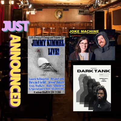 Just Announced: Jimmy Kimmel Live! Writers Comedy Evening, Joke Machine, Dark Tank at Union Hall
