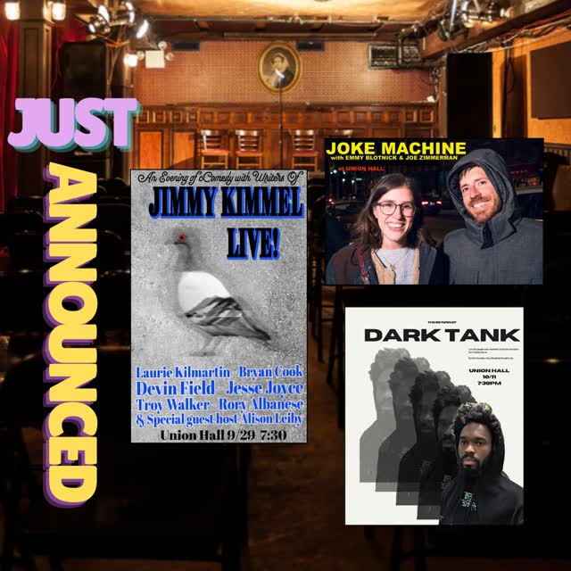 Just Announced: Jimmy Kimmel Live! Writers Comedy Evening, Joke Machine, Dark Tank at Union Hall