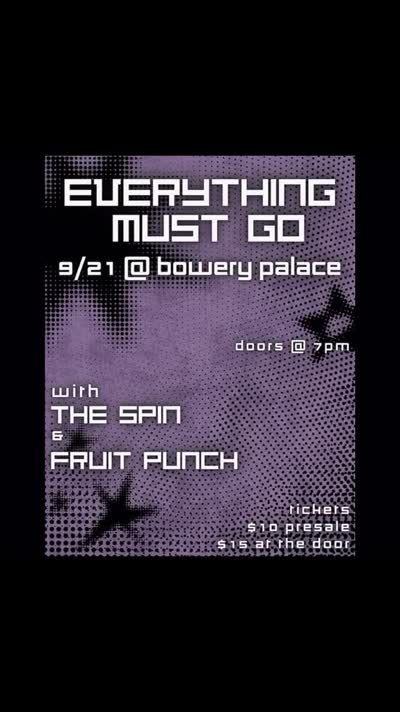 Modern Rock Night featuring The Spin, Fruit Punch NYC, and Everything Must Go