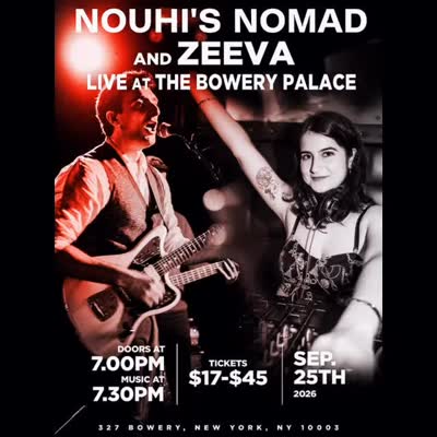The awesome @nouhisnomad & @zeeva_music will be here LIVE