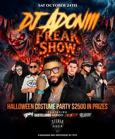 Long Island BIGGEST HALLOWEEN COSTUME Party - DJ ADONI HALLOWEEN FREAK SHOW