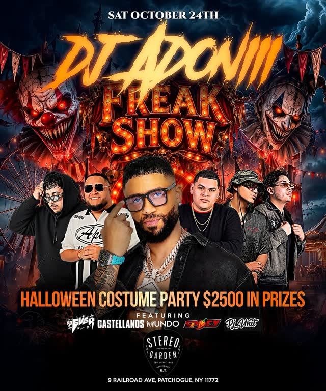 Long Island BIGGEST HALLOWEEN COSTUME Party - DJ ADONI HALLOWEEN FREAK SHOW
