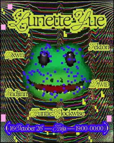 Amphibian and/or lunar DJs performing scandalising rites to the tunes of techno / jungle / desert / breaks / various evil bleep bloop sounds