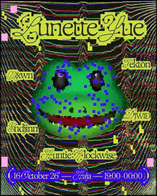 Amphibian and/or lunar DJs performing scandalising rites to the tunes of techno / jungle / desert / breaks / various evil bleep bloop sounds