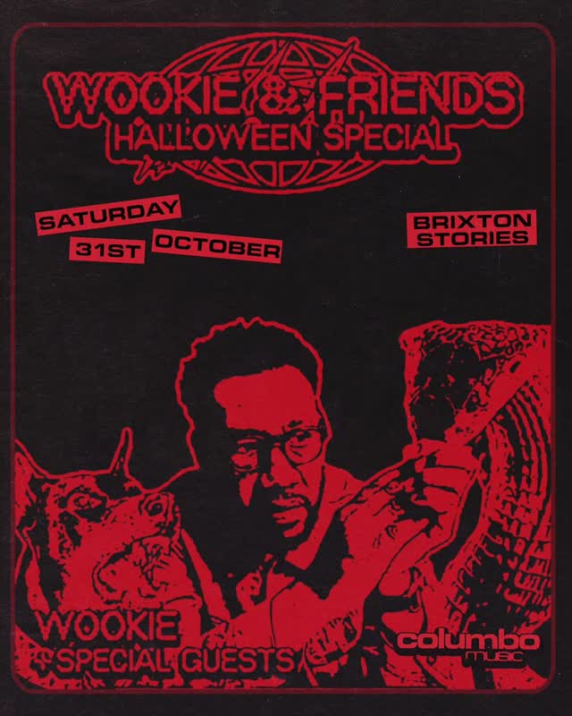 Back in London, Sat 31st October for Wookie & friends. Tickets on sale now, £12 Inc bf.