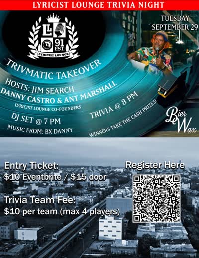 Lyricist Lounge Trivia Night: Trivmatic Takeover