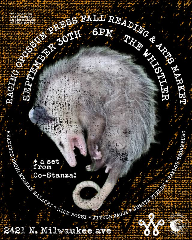 Racing Opossum Press Fall Reading & Arts Market