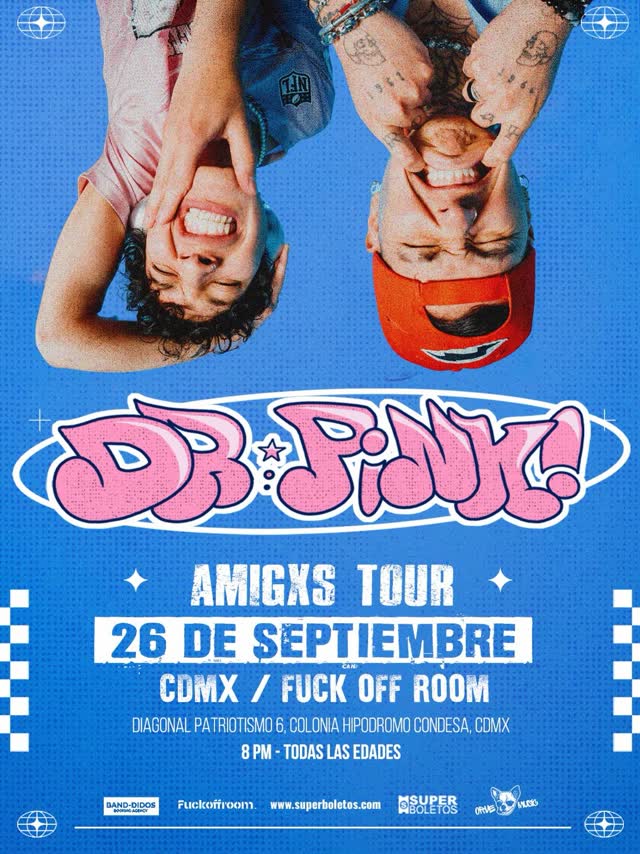 El primer tour nacional de @doctorpink.fm pasa por la CDMX y será en Fuck Off Room. Este 23 de septiembre les esperamos para un show especial.