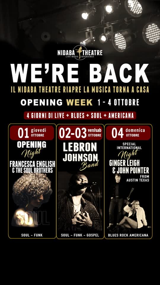 NIDABA THEATRE IS BACK. 🎸