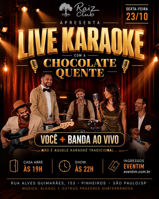 Live Karaoke com Band Chocolate Quente