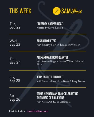 This week at Sam First 🎷