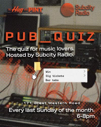 Subcity Radio monthly music-focused pub quiz launch