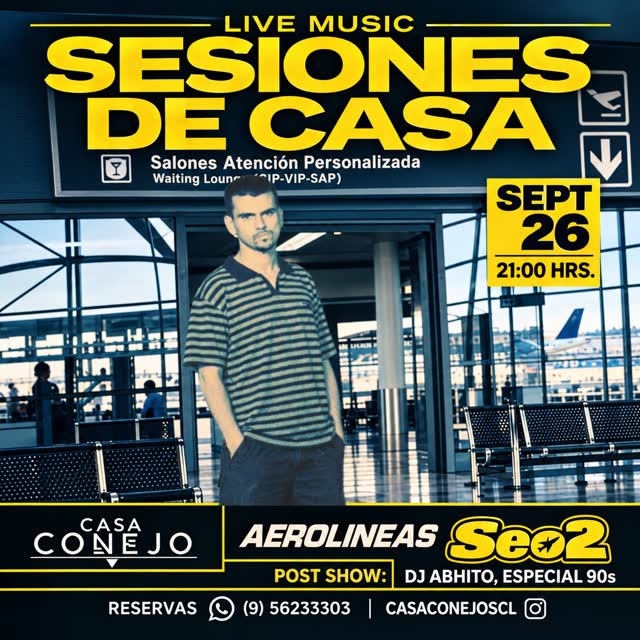 No te pierdas en Casa Conejo este 26 de septiembre a @seo2elguerrero
