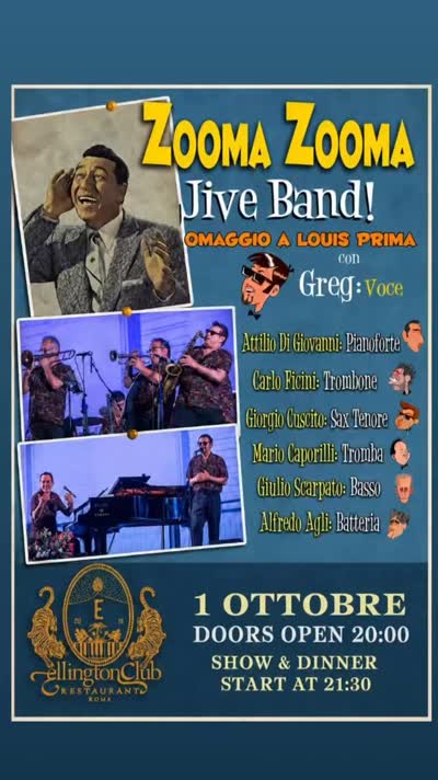 Zooma Zooma Jive Band! Omaggio a Louis Prima