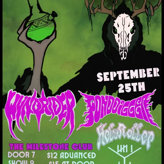 Witchrider / Sounddigger / Holsroller Live at The Milestone Club