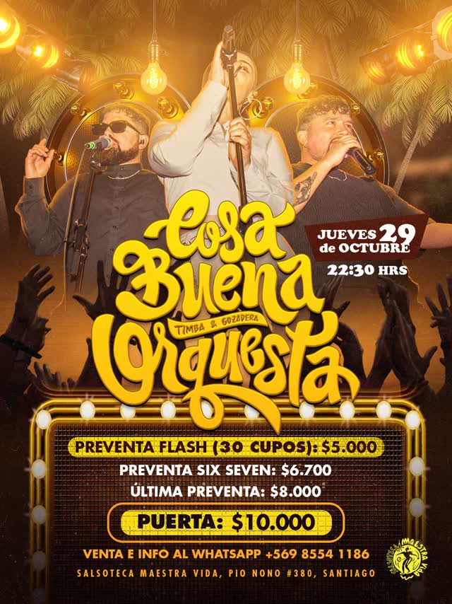 Siempre será muy especial volver a tocar para uds en @salsotecamaestravida !! ❤️🔥 Será una noche con vueltas, reencuentros y descarga! Porque nos encanta verlos gozar ! 🪩 Santiago no te pierdas este mambo! 🕺 Desde Valparaíso directo a la casa de la salsa! 🥳 Guarda la fecha! 🗓️ ✅ Jue 29 de octubre, 22.30hrs #fiestasalsera #santiago #salseros #orquesta