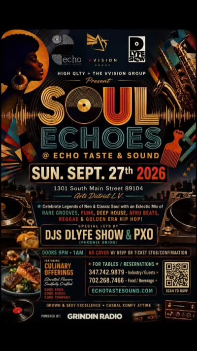 The “Soul Echoes” Featuring + “ECHO LIVE” THE TASTE OF SOUND EXPERIENCE