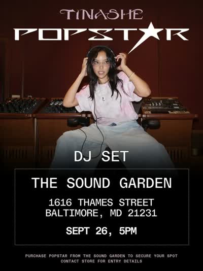 Tinashe DJ Set at The Sound Garden Baltimore