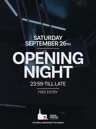 SOAP HOUSE is back ❤️ Saturday, September 26th — Opening Night.