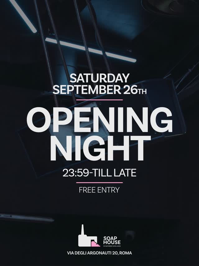 SOAP HOUSE is back ❤️ Saturday, September 26th — Opening Night.