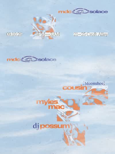 mdc returns to @solace.bar for a special deep-space delivery with Eora/Sydney’s Cousin activating club mode alongside DJ Possum and Myles Mac.