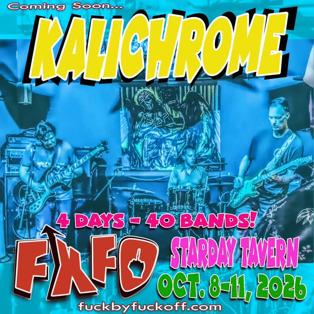 All the colors of the crayon box... FXFO is back at STARDAY TAVERN @stardaytavern this October! 4 Days! 40 Bands!