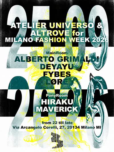Atelier Universo & Altrove for Milano Fashion Week 2026