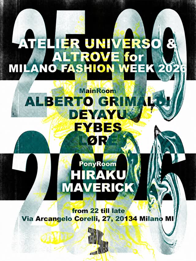 Atelier Universo & Altrove for Milano Fashion Week 2026