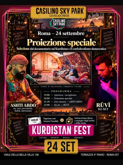 Live Concert / Asthi Abdo & DJ Set / RÛVÎ at Casilino Sky Park
