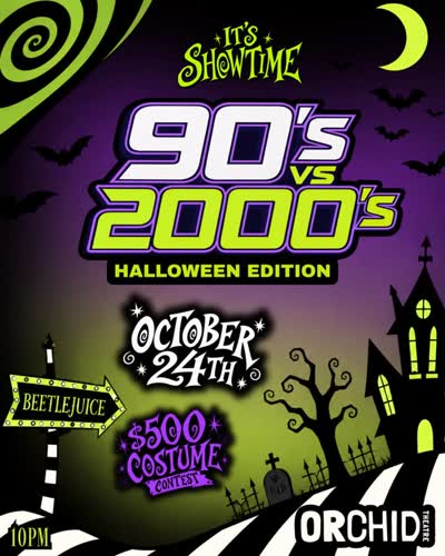 IT’S SHOWTIME. 💚🖤 90’s vs 2000’s is heading to the Neitherworld for HALLOWEEN.