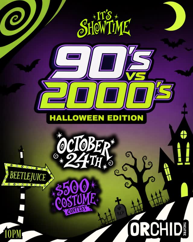 IT’S SHOWTIME. 💚🖤 90’s vs 2000’s is heading to the Neitherworld for HALLOWEEN.