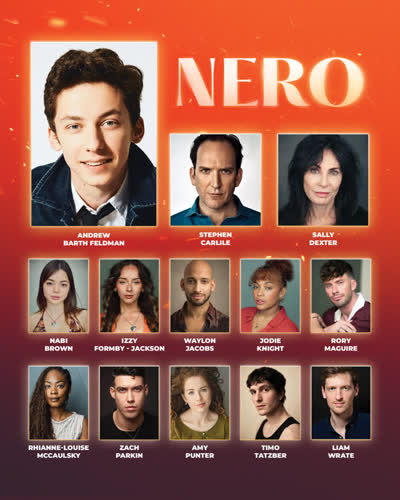 Introducing the full cast of NERO... The new musical from Tony Award winners Steven Sater and Duncan Sheik
