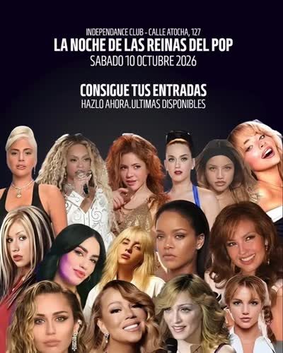 LA NOCHE DE LAS REINAS DEL POP