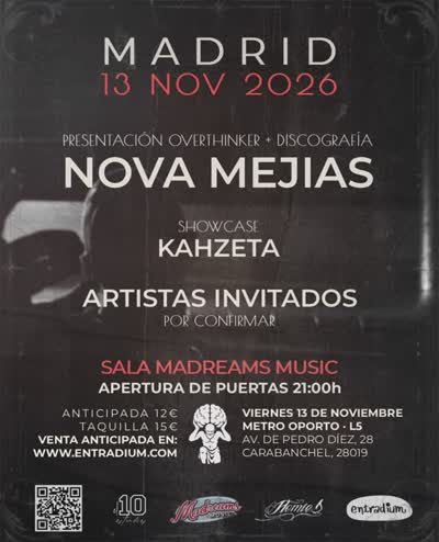 NOVA MEJIAS PRESENTA OVERTHINKER EN MADRID