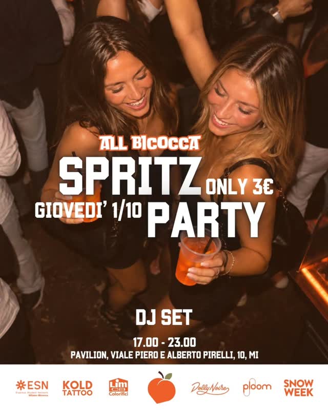 SPRITZ PARTY - 1 OTTOBRE