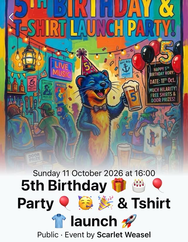 5th Birthday Party & Tshirt launch