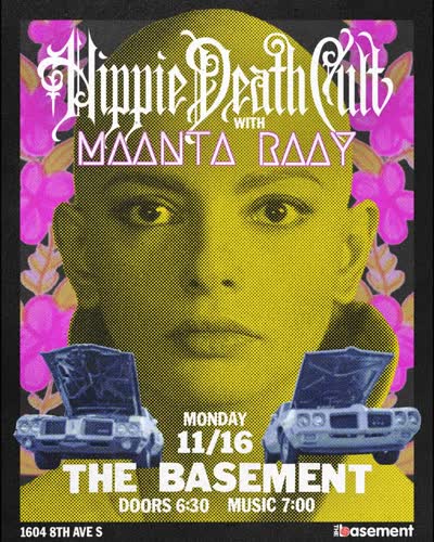 NEW SHOW ON SALE NOW! Hippie Death Cult will be in the house on November 16th with Maanta Raay.