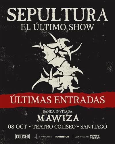 ¡ÚLTIMAS ENTRADAS PARA EL SHOW DE SEPULTURA!