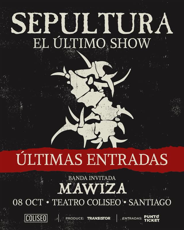 ¡ÚLTIMAS ENTRADAS PARA EL SHOW DE SEPULTURA!