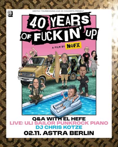 40 Years of Fuckin' Up - Q&A with El Hefe, Live: Uli Sailor Punkrock Piano, DJ Chris Kotze